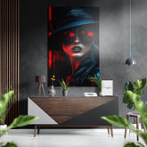 Woman Brushed Aluminum Dibond Wall Art.